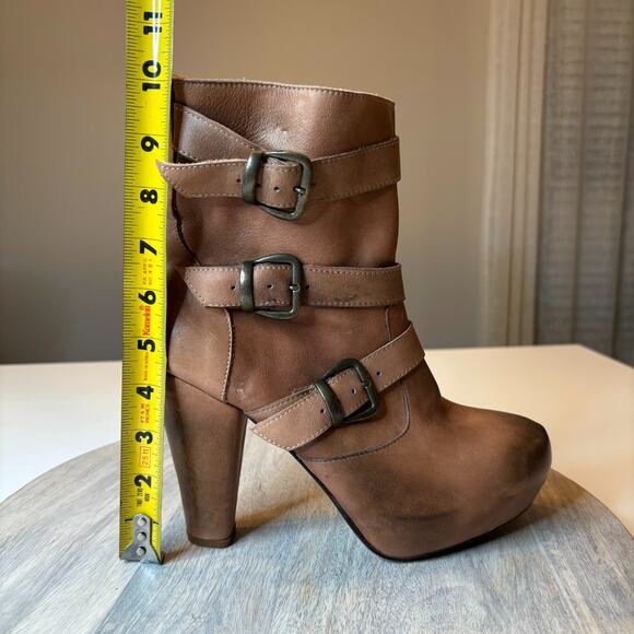 Bed Stu Cobbler Series Brown Leather Distressed Ankle Boots Women's US Size 9 - Picture 11 of 11
